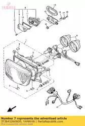 schroef van Yamaha, met onderdeel nummer 3TJ845260000, bestel je hier online: