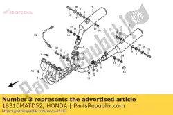 Aqui você pode pedir o comp. Silencioso, r. Em Honda , com o número da peça 18310MATD52: