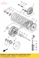 5X5163210000, Yamaha, plaat, wrijving yamaha ty yz 250 490 1986 1987 1988 1991, Nieuw