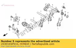 Ici, vous pouvez commander le tambour, changement de vitesse auprès de Honda , avec le numéro de pièce 24301KSP910: