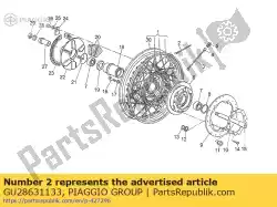 Here you can order the short spoke from Piaggio Group, with part number GU28631133: