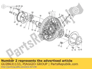 Piaggio Group GU28631133 short spoke - Bottom side