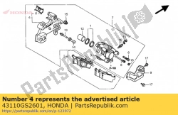 Tutaj możesz zamówić wspornik komp., rr. Od Honda , z numerem części 43110GS2601:
