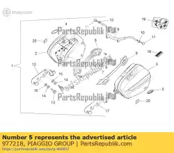 Here you can order the aluminium plate from Piaggio Group, with part number 977218: