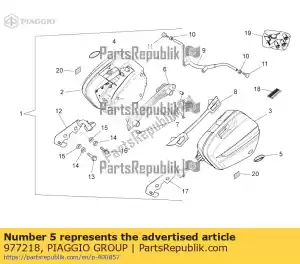 Piaggio Group 977218 aluminium plate - Bottom side