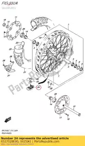 Suzuki 6527028E00 stopper comp, bd - Onderkant