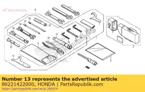 honda 89221422000 wrench, hex., 6mm - Bottom side