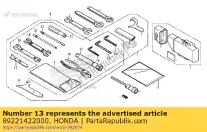 honda 89221422000 chave hexagonal, 6 mm - Lado inferior