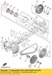 schijf, primaire fi van Yamaha, met onderdeel nummer B74E761100, bestel je hier online: