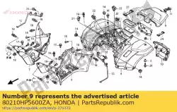 Aqui você pode pedir o capa, rr. Pára-choque * nh1 * (nh1 preto) em Honda , com o número da peça 80210HP5600ZA: