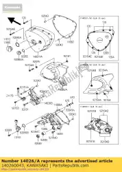 Here you can order the cover-chain from Kawasaki, with part number 140260043: