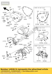 Kawasaki 140260043 cover-chain - Bottom side