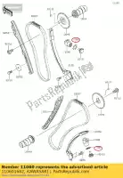 110601682, Kawasaki, guarnizione, tenditore vn800-a1 kawasaki  vn vulcan 800 900 1995 1996 1997 1998 1999 2000 2001 2002 2003 2004 2005 2006 2007 2008 2009 2010 2011 2012 2013 2014 2015 2016 2017 2018 2019 2020 2021, Nuovo