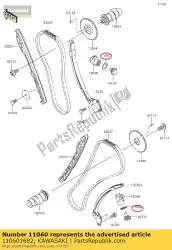 Here you can order the gasket,tensioner vn800-a1 from Kawasaki, with part number 110601682: