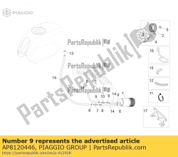 Aprilia AP8120446, Opaska zaciskowa, zielona d11x6,6x1, OEM: Aprilia AP8120446