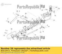 B063443, Piaggio Group, screw m8x50 moto-guzzi v zgulw100, zgulwuc0  zgulw200;zgulwuc1; zgulw600, zgulw601 zgulwub0 zgulwub1 zgulwue0 750 2012 2014 2015 2016, New