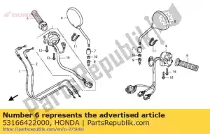 honda 53166422000 grip, l. handvat - Onderkant