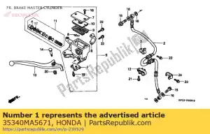 Honda 35340MA5671 schakelaar, fr. hou op - Onderkant