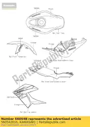 Aquí puede pedir marca, tapa trasera, 250 br250egf de Kawasaki , con el número de pieza 560542016: