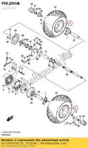 suzuki 6531043F0013L rim comp,rear w - Bottom side