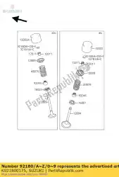 Here you can order the shim,t=2. 700 from Suzuki, with part number K921800175: