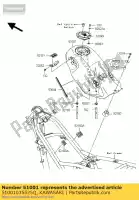 51001035525Q, Kawasaki, tank-comp-fuel, f.s. czarny kawasaki d tracker 125 , Nowy