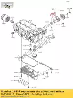 161540711, Kawasaki, pompa wirnikowa ex300adf kawasaki  ninja z 300 2013 2014 2015 2016 2017 2018 2019 2020 2021, Nowy