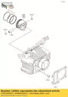 130240007, Kawasaki, jeu de segments piston ll, o / s 1 an130 kawasaki  klx 110 2010 2011 2012 2013 2014 2015 2016 2017 2018 2019 2020 2021, Nouveau