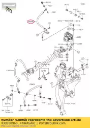 Aqui você pode pedir o 01 mangueira-freio, m / cil.-abs uni em Kawasaki , com o número da peça 430950966: