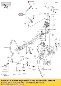 kawasaki 430950966 01 mangueira-freio, m / cil.-abs uni - Lado inferior