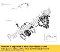 AP8520156, Piaggio Group, voorgevormde buis d5.5x11.5 aprilia derbi  mulhacen pegaso pegaso strada trail 650 659 660 2005 2006 2007 2008 2009, Nieuw