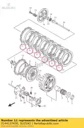 Here you can order the plate,clutch dr from Suzuki, with part number 2144137430: