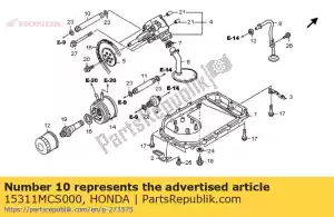 Honda 15311MCS000 tuyau a, chemin d'huile - La partie au fond