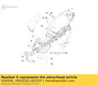 656048, Piaggio Group, hitteschild aprilia gilera  gp srv zapm55103, zd4m55104, zapm55104 800 850 2009 2012 2016 2017 2018 2019, Nieuw