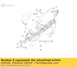 Aprilia 656048, Heat shield, OEM: Aprilia 656048