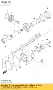 Suzuki 2110231G00 element dystansowy, podstawowy - Dół