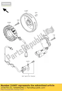 Kawasaki 210070132 rotor - La partie au fond