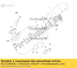 Here you can order the front mudguard from Piaggio Group, with part number 65102900R7: