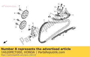 Honda 14620MCT000 guiar a, cadena de levas - Lado inferior