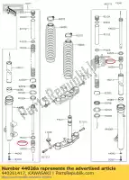 440261417, Kawasaki, veer voorvork klx125caf kawasaki  klx 125 140 2013 2015 2016 2017 2018 2019 2020 2021, Nieuw