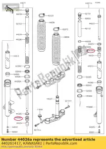 kawasaki 440261417 mola dianteira garfo klx125caf - Lado inferior