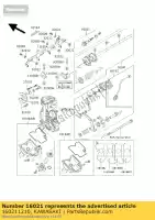 160211210, Kawasaki, tope de mariposa de tornillo zx750-n1 kawasaki zx 750 1996 1997, Nuevo