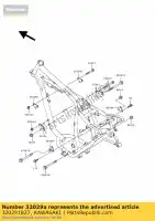 320291827, Kawasaki, staffa-motore, rr, upp bj250-a2 kawasaki estrella 250 1994, Nuovo