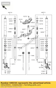 kawasaki 440230091 cylinder-set-fork zx1000gbf - Bottom side