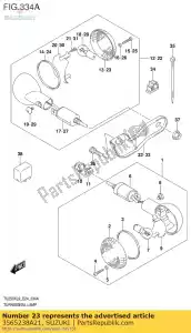 suzuki 3565238A21 lente trasera - Lado inferior