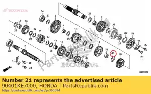 honda 90401KE7000 rondelle, poussée, 22,2 mm - La partie au fond