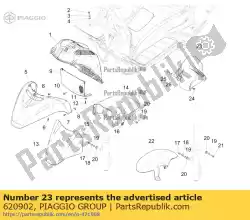 Qui puoi ordinare parafango posteriore da Piaggio Group , con numero parte 620902: