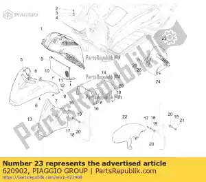 Piaggio Group 620902 parafango posteriore - Il fondo