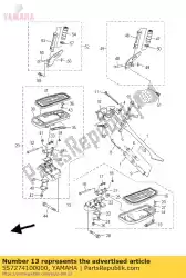 Ici, vous pouvez commander le repose-pieds avant (gauche) auprès de Yamaha , avec le numéro de pièce 5S7274100000: