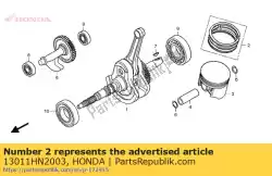 Here you can order the ring set, piston(0. 25) from Honda, with part number 13011HN2003: